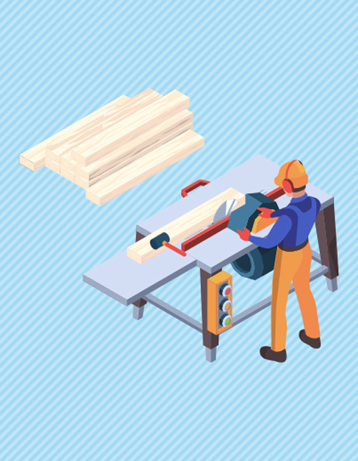 型枠工事のイラスト